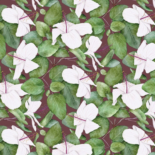 Kokio Keokeo- Plum Brown | Seamless Repeat Pattern