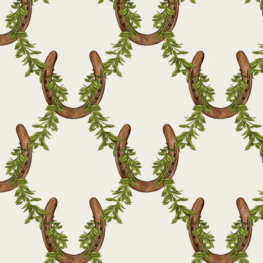 Horseshoes- Lei Maile | Seamless Repeat Pattern