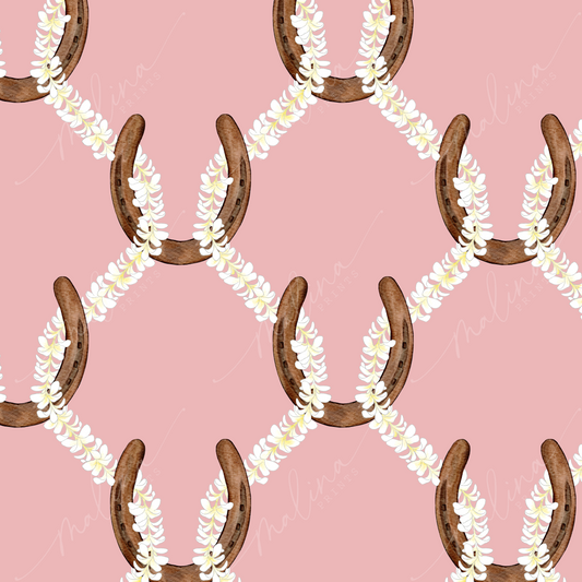 Horseshoes- Lei Plumeria | Seamless Repeat Pattern