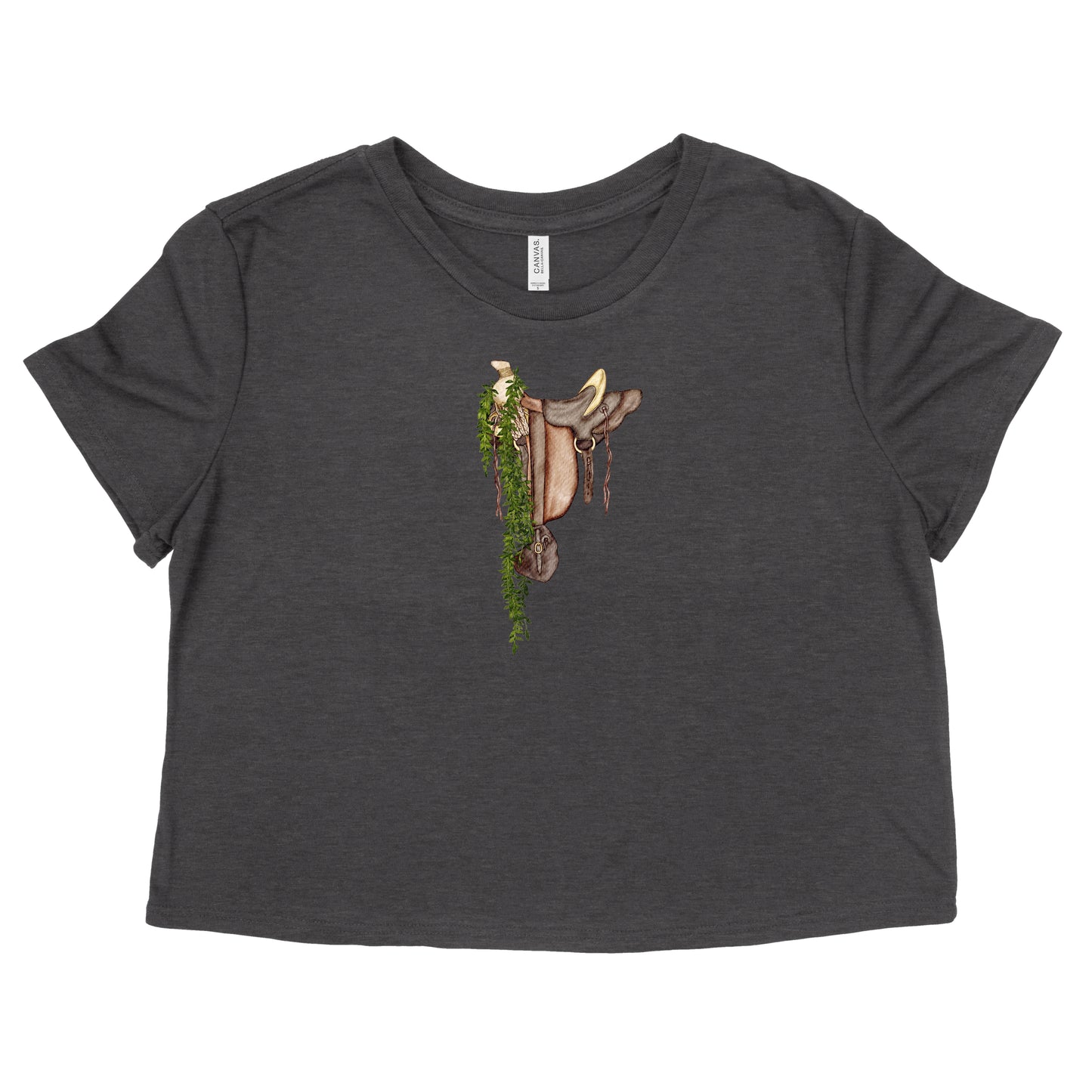 Maile Hawaiian Tree Saddle Womens Flowy Crop Tee | Apparel