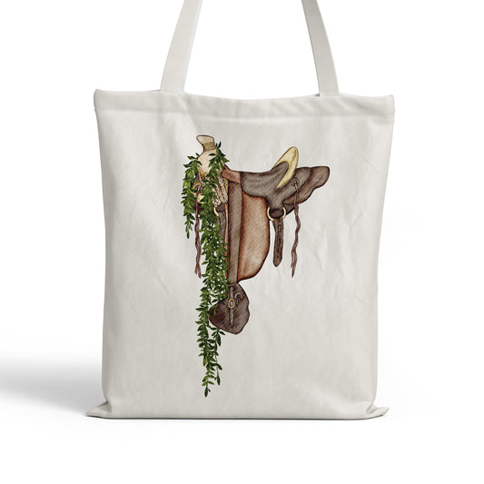 Maile Hawaiian Tree Saddle Tote Bag
