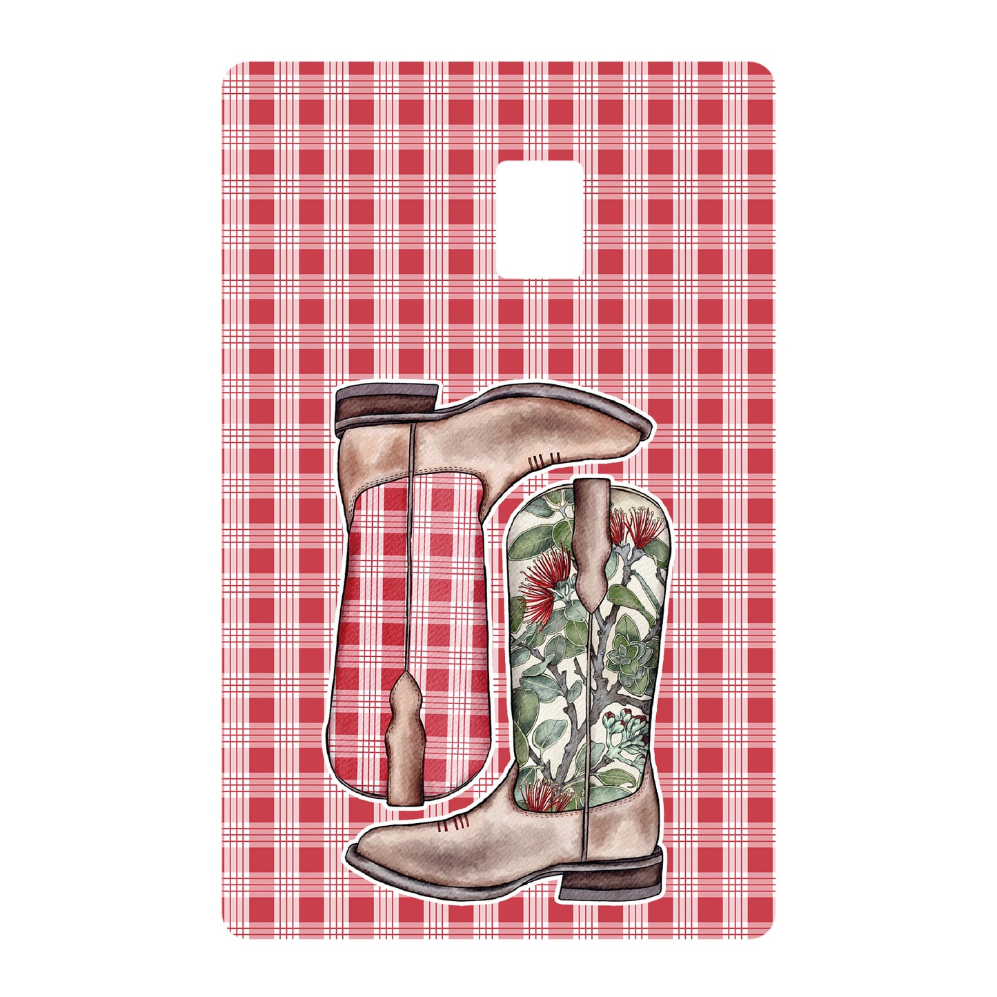 Ohia Lehua Palaka Boots | Credit Card Skin
