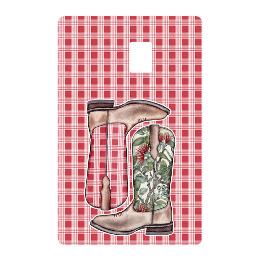 Ohia Lehua Palaka Boots | Credit Card Skin