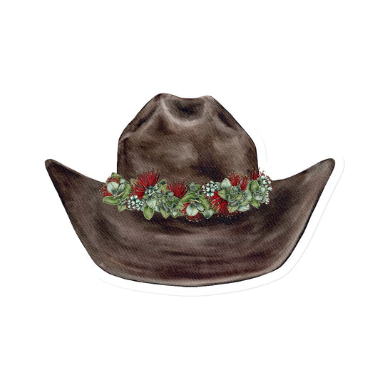 Ohia Lehua Cowboy Hat | Vinyl Stickers