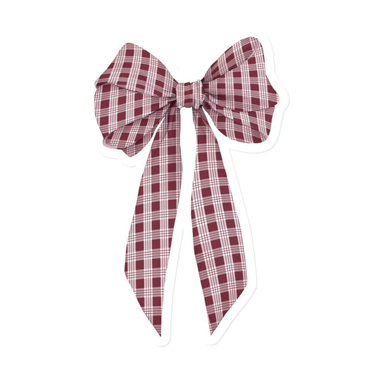 Palaka Bow- Wine | Vinyl Stickers