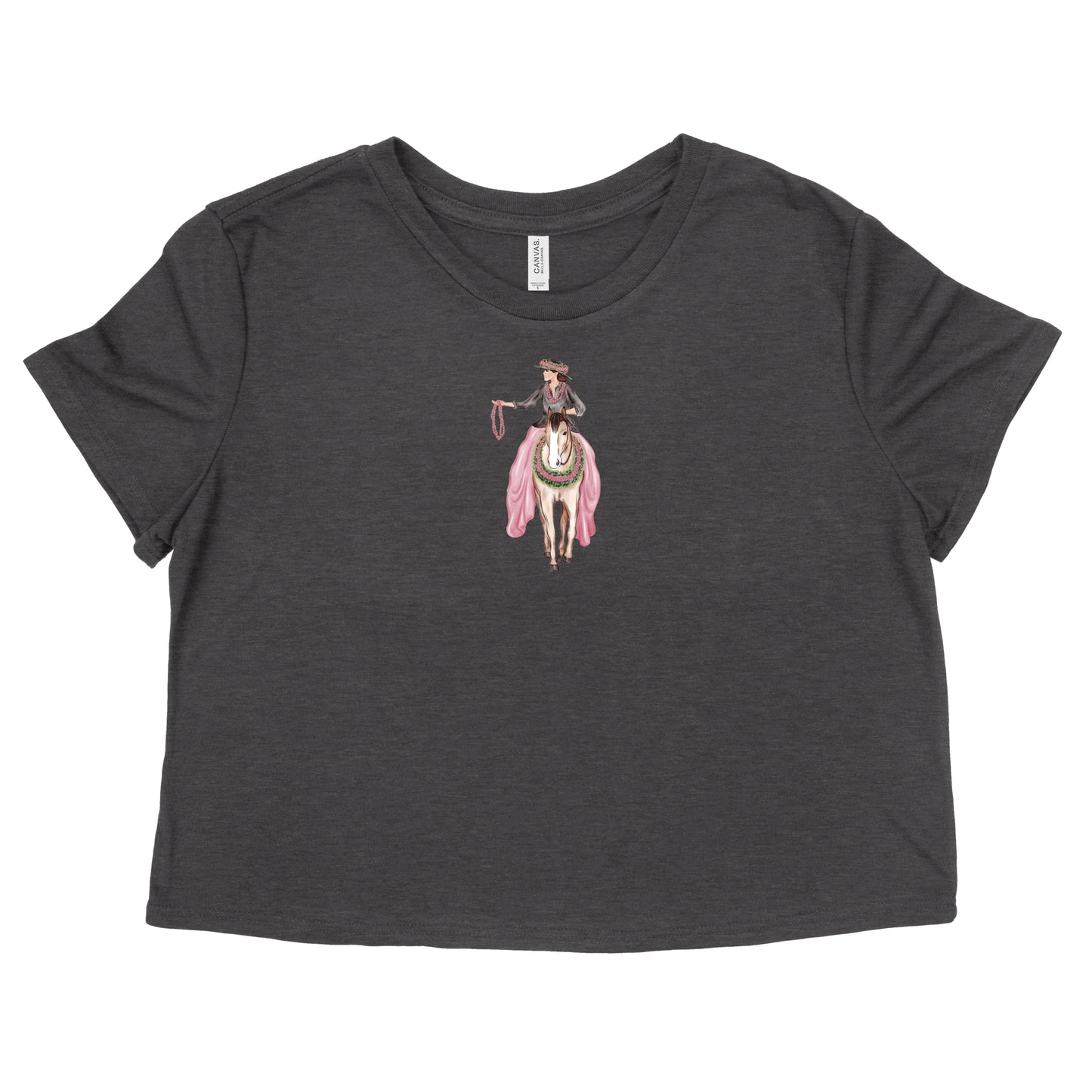 Pink Pa'u Girl Womens Flowy Crop Tee | Apparel
