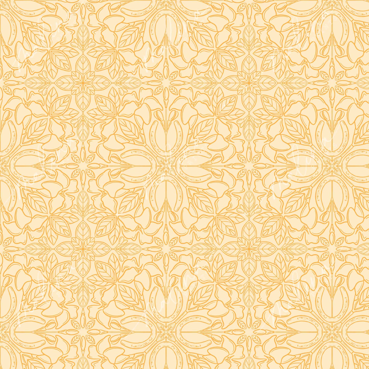 Pua Kenikeni Horseshoes | Seamless Repeat Pattern