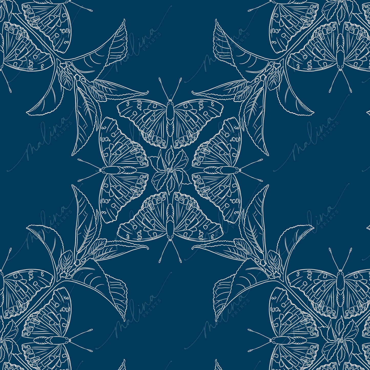 Mamaki Pulelehua | Seamless Repeat Pattern