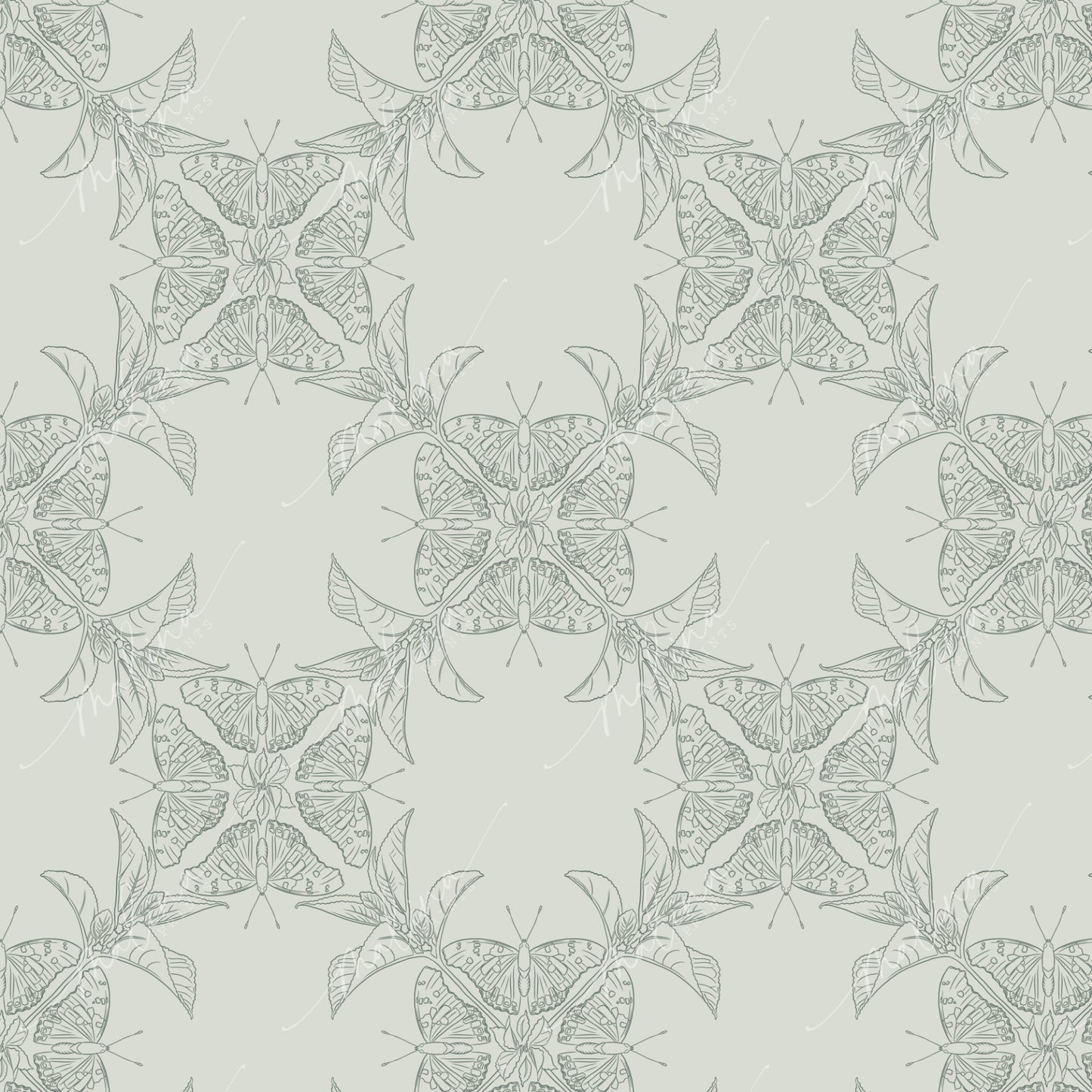 Mamaki Pulelehua | Seamless Repeat Pattern