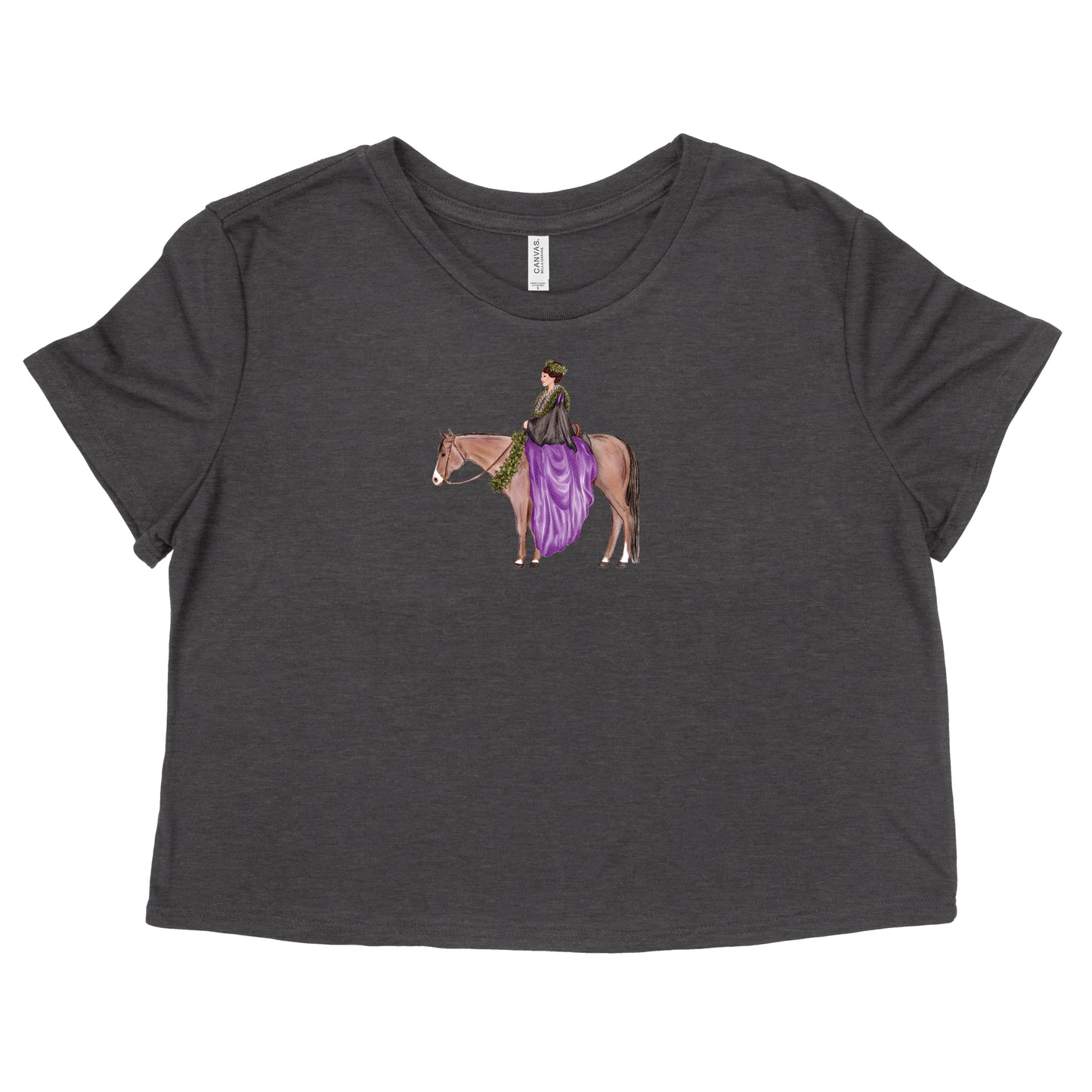 Purple Pa'u Girl Womens Flowy Crop Tee | Apparel