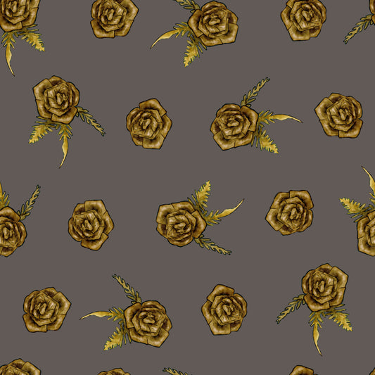 Ti Roses- Brown | Seamless Repeat Pattern