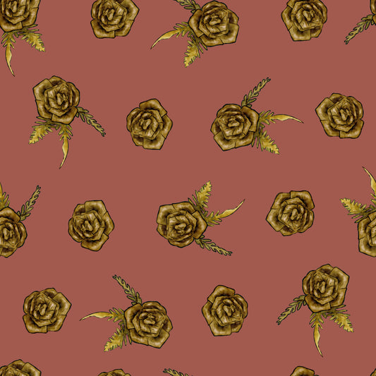 Ti Roses- Clay | Seamless Repeat Pattern