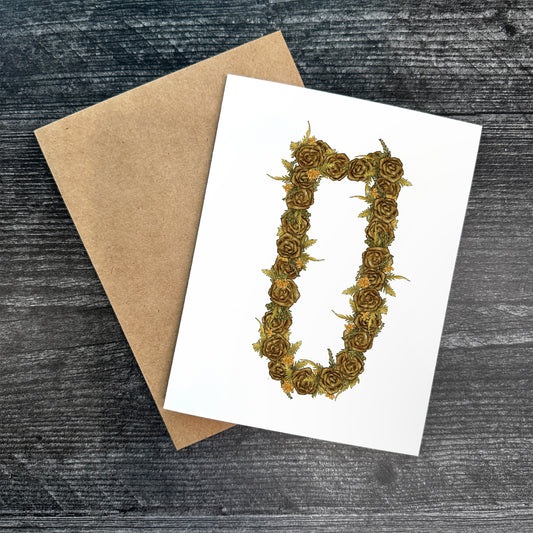 Ti Rose Lei | Greeting Card