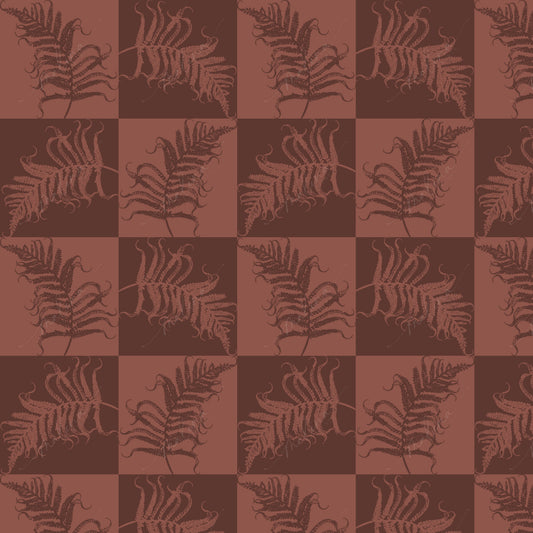 Fern Checkerboard | Seamless Repeat Pattern