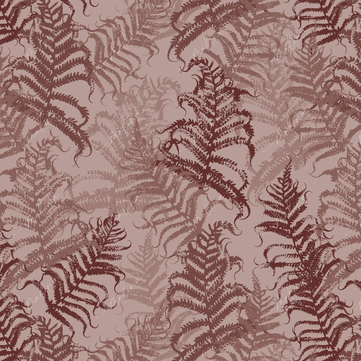 Fern Shadows | Seamless Repeat Pattern