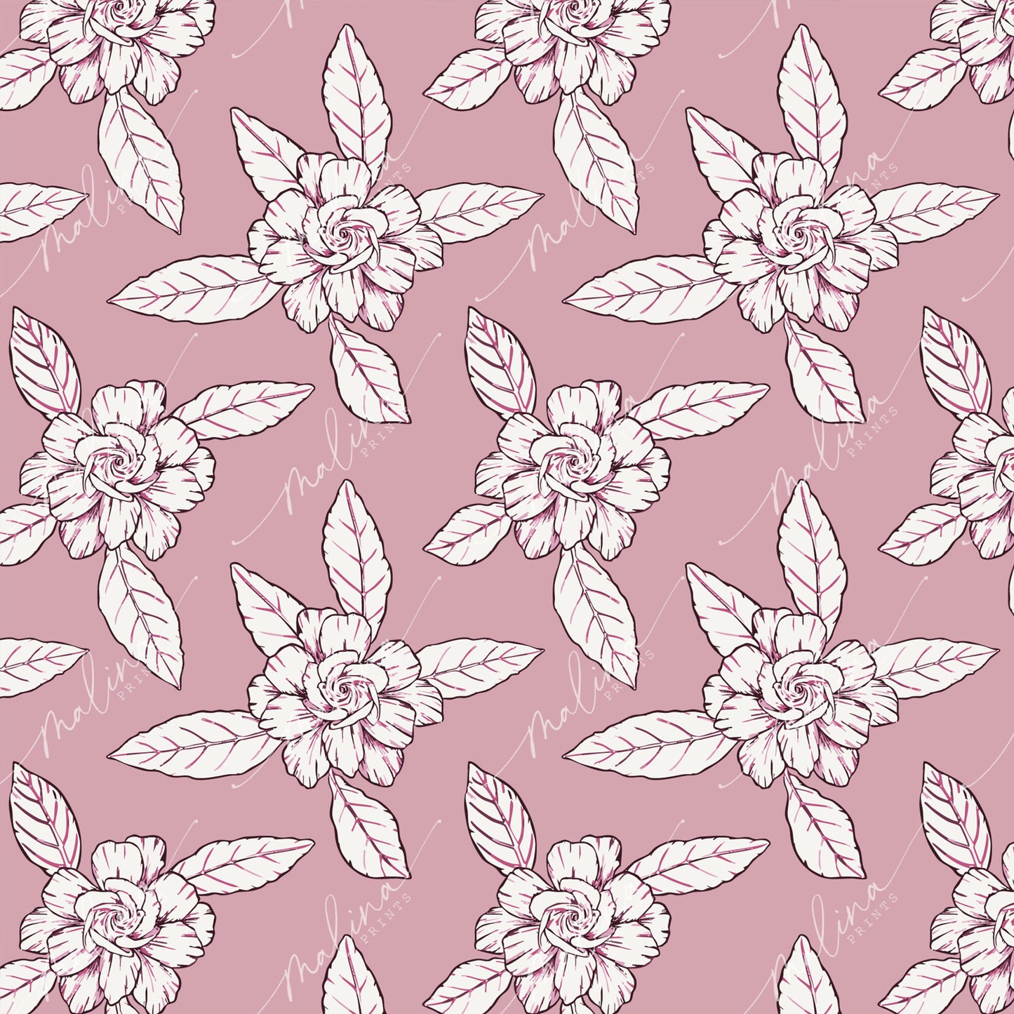 Gardenia | Seamless Repeat Pattern