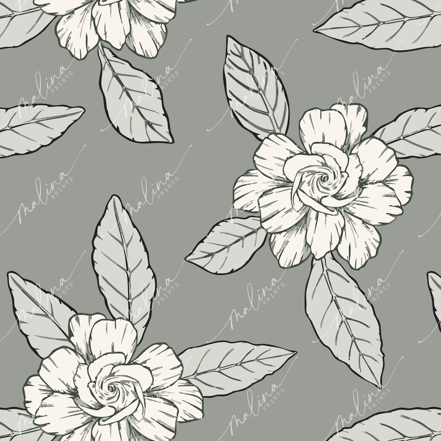 Gardenia | Seamless Repeat Pattern