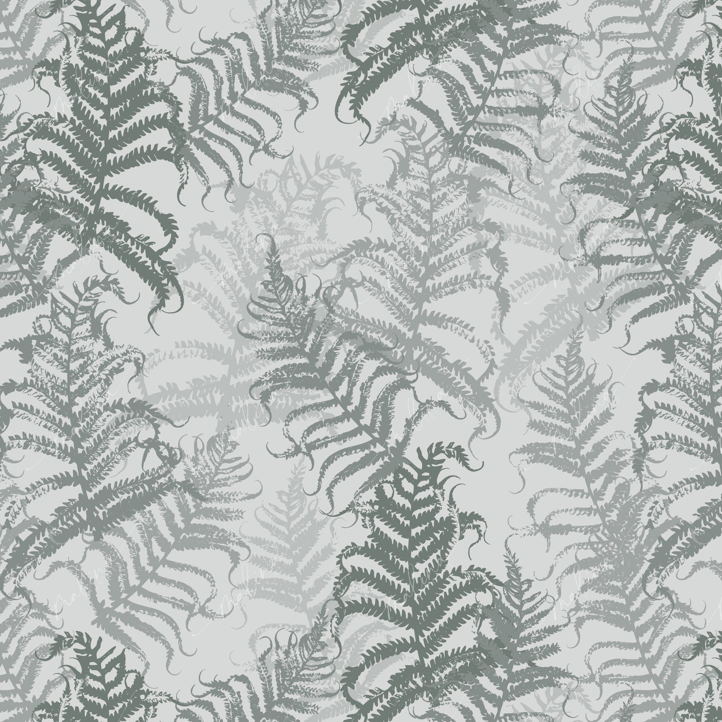Fern Shadows | Seamless Repeat Pattern