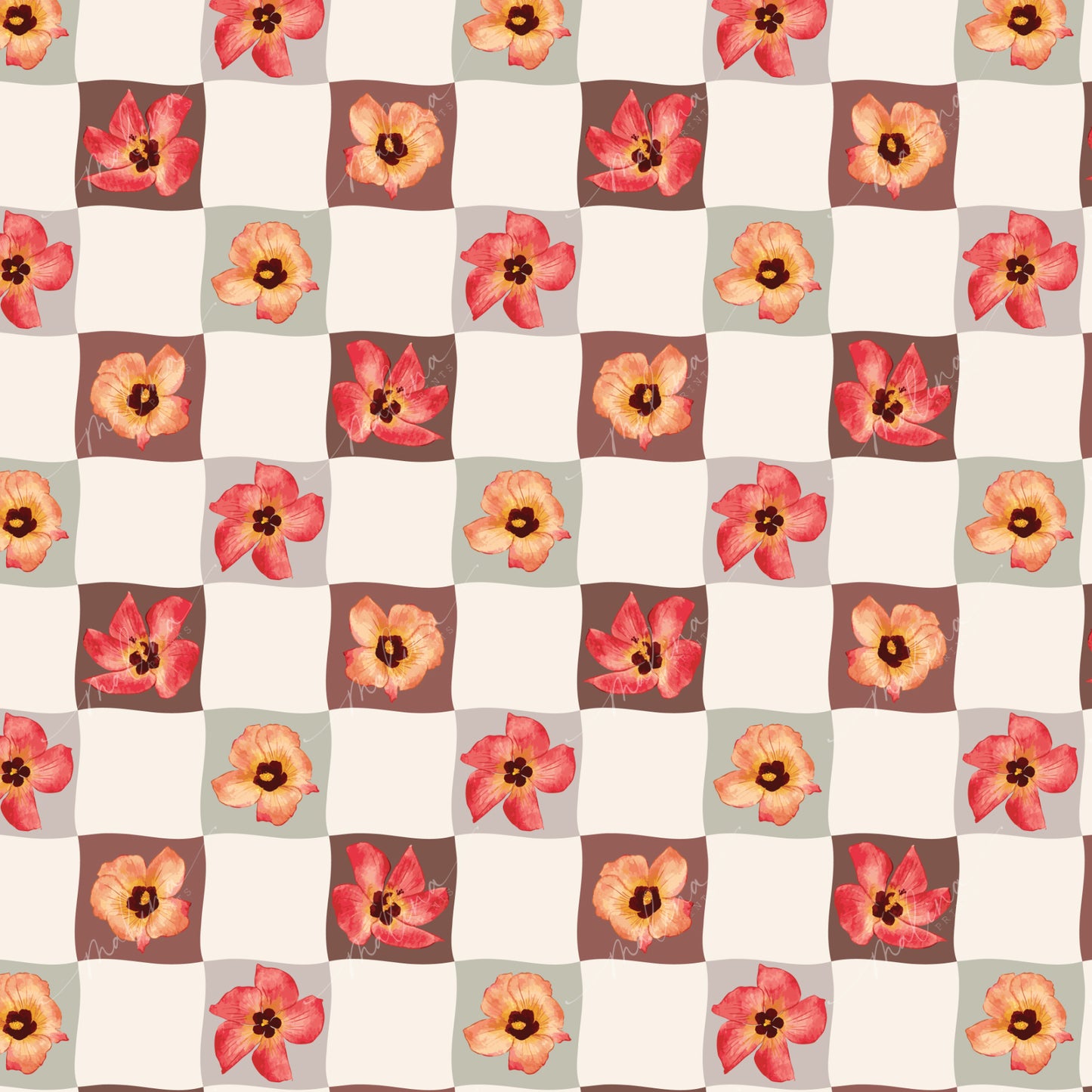 Hau Checkerboard | Seamless Repeat Pattern