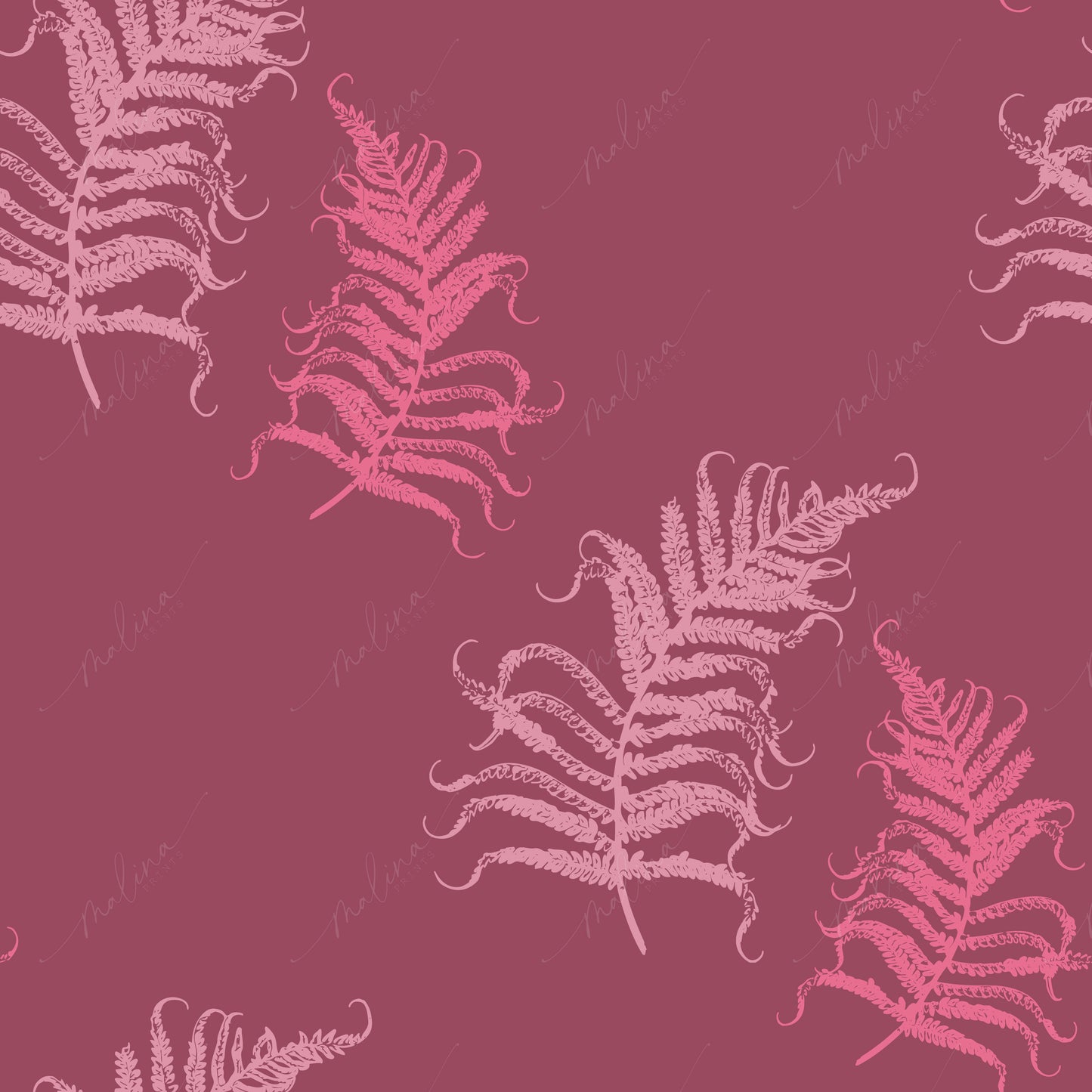 Fern Scatter | Seamless Repeat Pattern