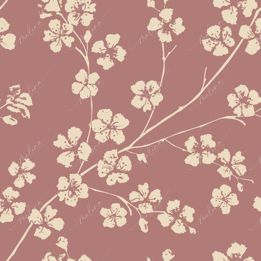 Cherry Blossom Branches | Seamless Repeat Pattern