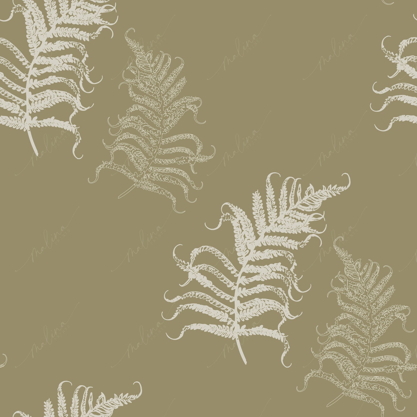 Fern Scatter | Seamless Repeat Pattern